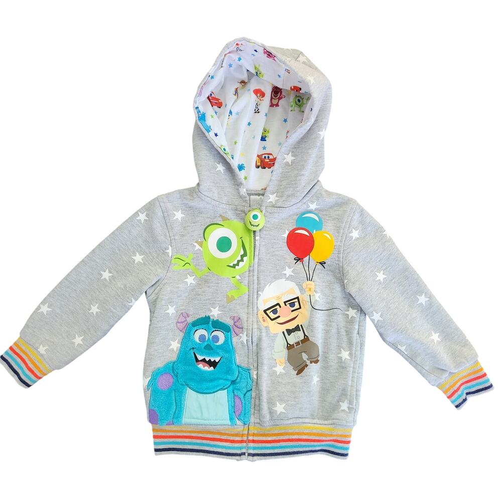 Disney 100 Pixar Favorites Full Zip Hooded Sweatshirt Size 4T